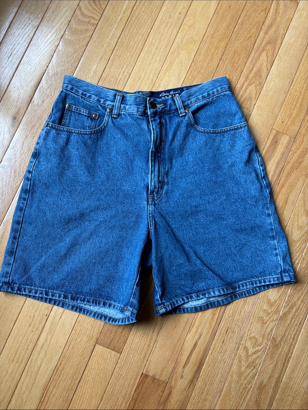 Eddie Bauer Jorts Womens Vintage High Waisted Denim‎ Shorts Size 12 baggy loose